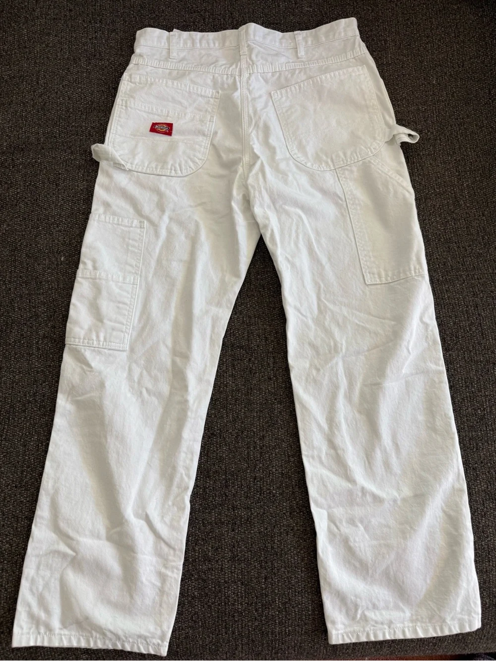 Dickies Men’s 34x30 White Carpenter Work Pants Straight Leg Utility